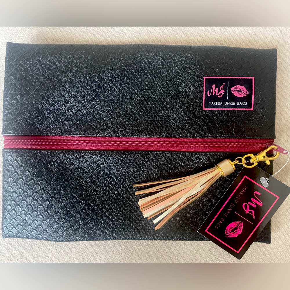 Black Python Makeup Junkie bag